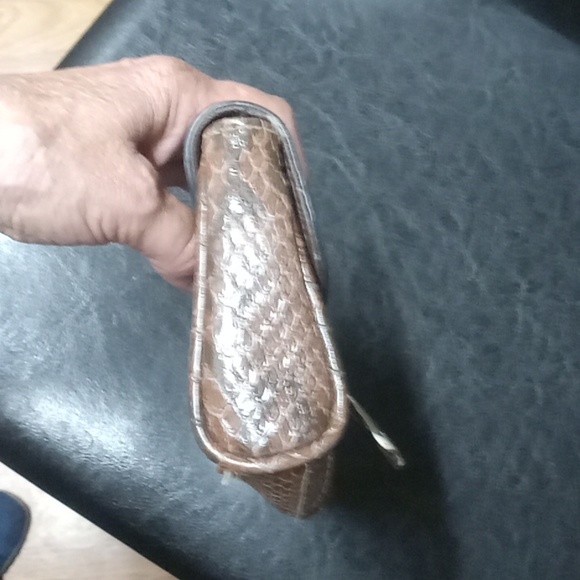 Apt. 9, brown snakeskin pattern, clutch - Picture 5 of 8